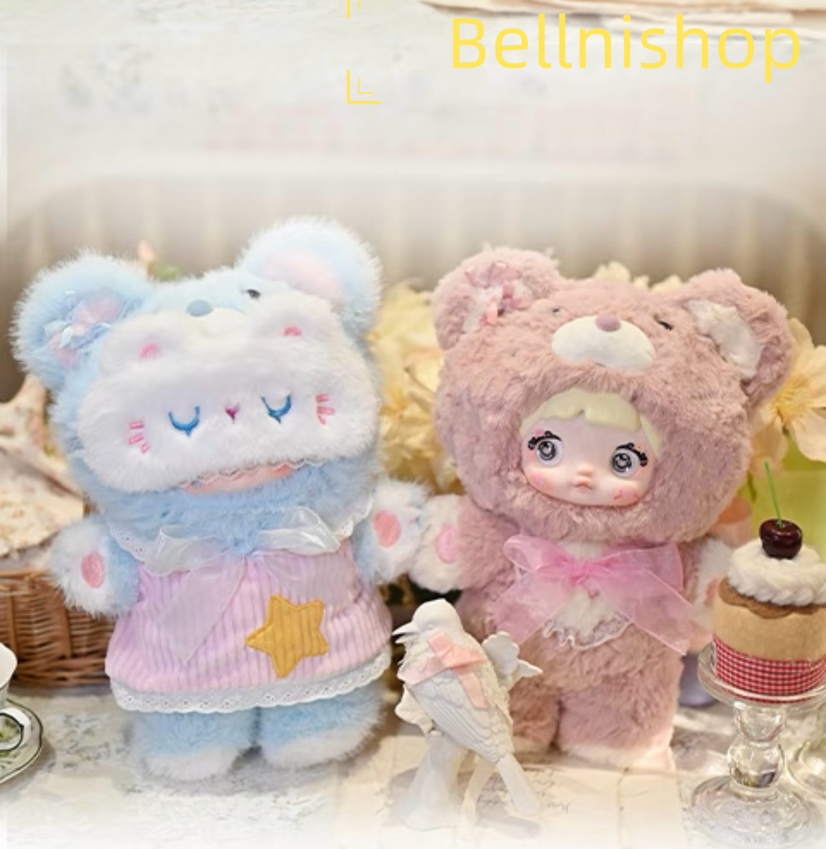 Nommi Blind Box Plush Figures Large, Cute Vinyl Face Blind Box Plush Doll, Nommi 400%
